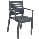 Sunnydaze Illias Plastic Outdoor Arm Chair - Multiple Colors Available