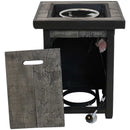 Sunnydaze Outdoor Propane Gas Fire Pit Table with Cover - 20"