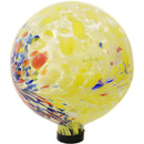 Profile side of the yellow swirl gazing globe.
