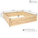 Sunnydaze Rectangular Wood Raised Garden Bed - 24" x 48.25"