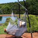 Sunnydaze Outdoor Extra Large Caribbean Polyester Rope Hammock Chair