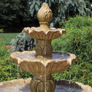 Sunnydaze 46-Inch Classic Tulip 3-Tier Electric Water Fountain for Patio, Yard or Deck