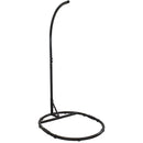 Sunnydaze Egg Chair Stand with Round Base - Black Powder-Coated Steel - 76-Inch