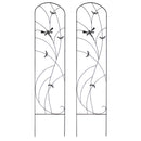 Sunnydaze Dragonfly Delight Metal Garden Trellis for Climbing Plants - 55-Inch - Set of 2