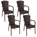 Sunnydaze Segesta Plastic Patio Outdoor Dining Chair - Commercial Grade Design