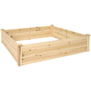 Sunnydaze Outdoor Square Wood Raised Garden Bed - 48-Inch Square