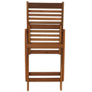 Sunnydaze Meranti Wood Outdoor Folding Patio Chairs - Set of 2