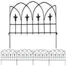 Sunnydaze 5-Piece Bayonne Steel Decorative Garden Fence Panels - 8-Feet Overall