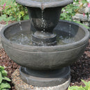 Sunnydaze Streaming Falls 2-Tier Outdoor Water Fountain - 25-Inch - Brown