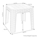 Sunnydaze Plastic Square Patio Side Table