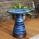 Sunnydaze Glazed Ceramic Outdoor Bird Bath