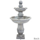 Sunnydaze 2-Tier Outdoor Water Fountain - French Garden Design - 50" - Dusty Gray