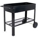 Sunnydaze Galvanized Steel Mobile Raised Garden Bed Cart - Choose Color