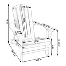 Sunnydaze Coastal Bliss Wooden Adirondack Chair