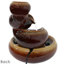 Sunnydaze Tiered Vessels Ceramic Indoor Water Fountain - 10"