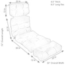 Sunnydaze Olefin Tufted Outdoor Chaise Lounge Chair Cushion