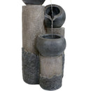 Sunnydaze Tiered Cascading Cups Solar Fountain with Battery Backup - 31.25"