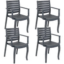 Sunnydaze Illias Plastic Outdoor Arm Chair - Multiple Colors Available