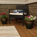 Sunnydaze Glazed Ceramic Planter with Drainage Holes - Set of 2