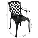 Sunnydaze Set of 2 Crossweave Cast Aluminum Patio Chairs