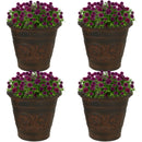 Sunnydaze Arabella Polyresin Outdoor Flower Pot Planter