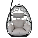 Delaney Outdoor Hanging Egg Chair with Stand and Seat Cushions