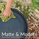 Sunnydaze Gleeful Garden Metal Outdoor Bird Bath - UV-Resistant Finish