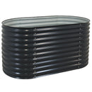 Sunnydaze Stackable Galvalume Steel Raised Garden Bed - 62.5" Oval
