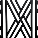 Sunnydaze Geometric Lattice Iron Outdoor Patio Bench - Black