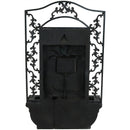 Sunnydaze French Lily Outdoor Wall Fountain with Battery Backup