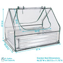 Sunnydaze Steel Raised Garden Bed and Mini Greenhouse Kit - Clear