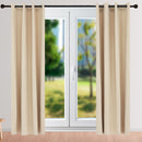 Sunnydaze Beige Outdoor Room Darkening Curtains
