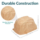 Sunnydaze Polyresin Landscape Rock Cover with Stakes