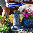 Sunnydaze Rennes Outdoor Ceramic Bird Bath - 22.5" H