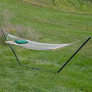 Sunnydaze Rope Hammock with 12' Steel Stand, Pad, and Pillow