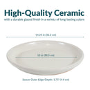 Sunnydaze Set of 2 Glazed Ceramic Planter Saucers