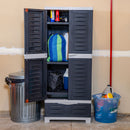 Sunnydaze 3-Shelf Plastic Lockable Storage Cabinet - 57.5"