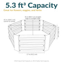 Sunnydaze Galvanized Steel Raised Garden Bed