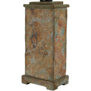 Sunnydaze 24" Outdoor Table Lamp - Gray Cotton Lampshade - Natural Slate