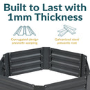 Sunnydaze Galvanized Steel Raised Garden Bed
