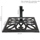 Sunnydaze Patio Umbrella Base for Market Umbrella