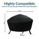 Image showing the overall product dimensions including height, depth and width.