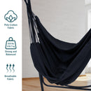 Sunnydaze Patio Hammock Chair with Stand for Outside - Steel A-Frame - Black