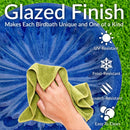Sunnydaze Daisy Embossed Bowl Glazed Ceramic Bird Bath - Blue - 21.5" H