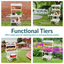 Sunnydaze Country Market Flower Cart Display Stand - 49.25" H