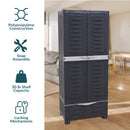 Sunnydaze 3-Shelf Plastic Lockable Storage Cabinet - 57.5"