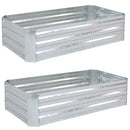 Sunnydaze Galvanized Steel Raised Garden Bed - Rectangle - 48-Inch