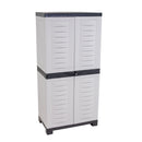 Sunnydaze Plastic Lockable Storage Cabinet with 3 Adjustable Shelves