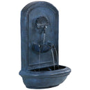 Sunnydaze Seaside Outdoor Wall Fountain, with Electric Submersible Pump 27-Inch Tall