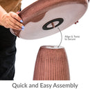 Sunnydaze Gleeful Garden Metal Outdoor Bird Bath - UV-Resistant Finish